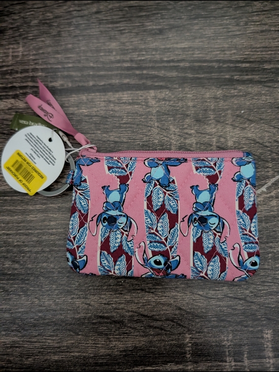 Vera Bradley Accessories - Vera Bradley Pink Blue Stitch Pattern Key & Card Holder